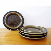 Stack of four Kosmos plates, one upright showing face