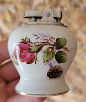 Frontal view showing floral design, chrome insert, PAC sticker