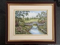 Front view of framed oil painting showing full artwork and frame