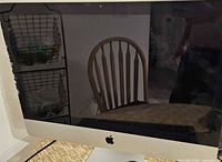Front view of Apple iMac showing display and aluminum bezel