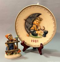 Plate and figurine full view