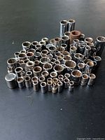 Group of mixed sockets showing variety of sizes and depths