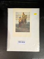 Full view of matted art print in plastic sleeve