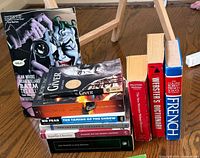 Books including graphic novel, novels, dictionaries