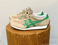 Side profile of both sneakers showing colorway and condition