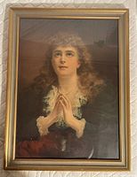 Front view of framed Victorian devotional print
