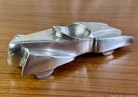 Left side perspective of cast aluminium racing car model