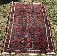 Full view of rug showing overall design and coloration