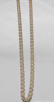 Front view of full necklace showing curb link style