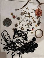 Overall view of all jewelry pieces laid out