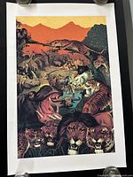 Full view of wildlife poster showing entire image and border
