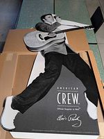 Full view of Elvis Presley American Crew cardboard standee lying flat