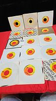 All 15 singles laid out in sleeves
