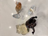 Group view of all five animal figurines