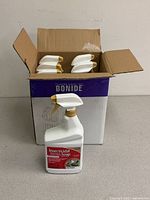 Box containing several Bonide insecticidal soap bottles with one bottle displayed in front