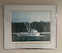 Front view of framed print showing artwork, mat and frame