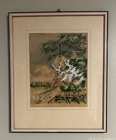 Front view of framed watercolor showing full artwork and matting