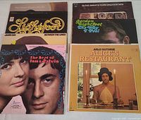 Group shot of six album covers including Lightfoot!, Ian & Sylvia, Arlo Guthrie, The Way I Feel, plus partial others