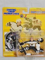 Front view of sealed Starting Lineup 1998 Edition Ed Belfour figure and card