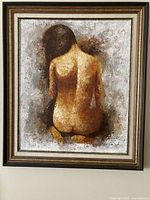 Full view of framed painting on wall