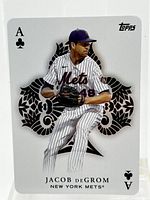 Front of card showing Ace of Clubs design and player image