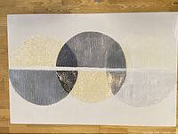 Full view of the abstract painting showing design and size