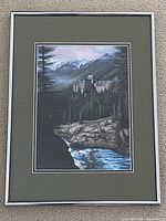 Full view of framed print with mat and frame