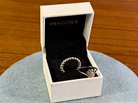 Both rings displayed inside Pandora box