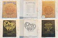 Front and back covers plus interior title pages of both books