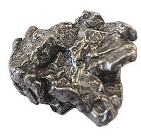 Irregular iron meteorite fragment with textured surface