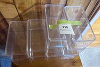 Overhead view showing quantity and stackable design