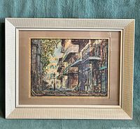 Front view of framed Richard Hoffman hand-colored print