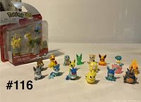 Group view of boxed set with 17 loose figures