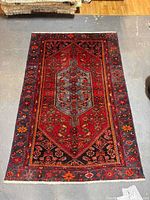 Full view of rug showing overall design and colors
