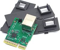 Ethernet module PCB and mounting plates