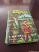 Front view of Robin Hood hardcover book with illustrated dust jacket