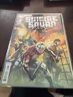 Front view of bagged Suicide Squad #1 comic book