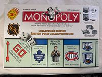 Front of Monopoly NHL Collector's Edition box