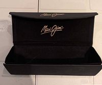 Case open showing interior logo and lining