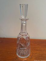 Full view of decanter with stopper in place