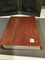 Closed album showing front cover surface and size