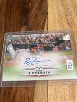 Front of 2024 Topps Ryan Zimmerman autograph card in sleeve