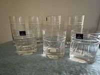 Seven Royal Doulton lead crystal glasses, two sizes