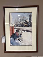 Full view of framed print in frame