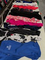 Overview of all clothing laid on table