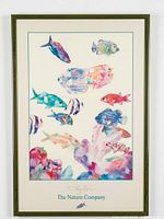 Full framed poster showing artwork, mat and frame
