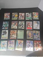 Overview of all 20 sleeved cards laid out in four rows