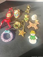 Group shot of all ten ornaments
