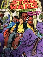 Full front cover of original 1984 Marvel Star Wars comic issue 85 featuring Han Solo, Chewbacca, and other characters in alien environment.