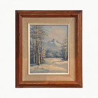 Full view of framed painting
